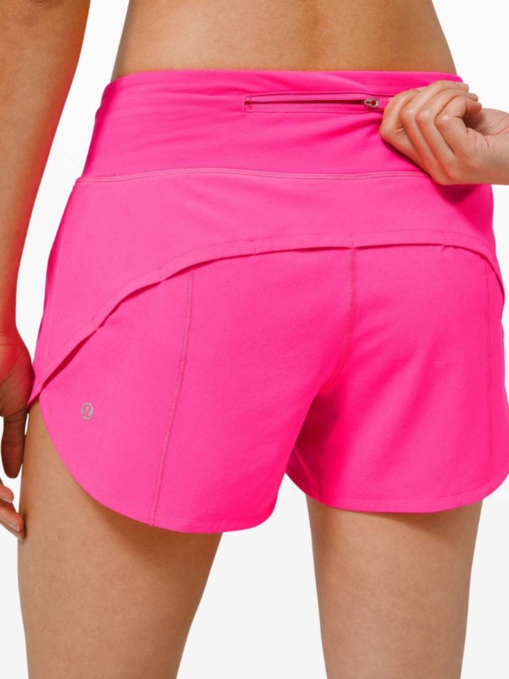 Lululemon Speed Up Short Long *4" Pink Highlight size 10 - Picture 3 of 8